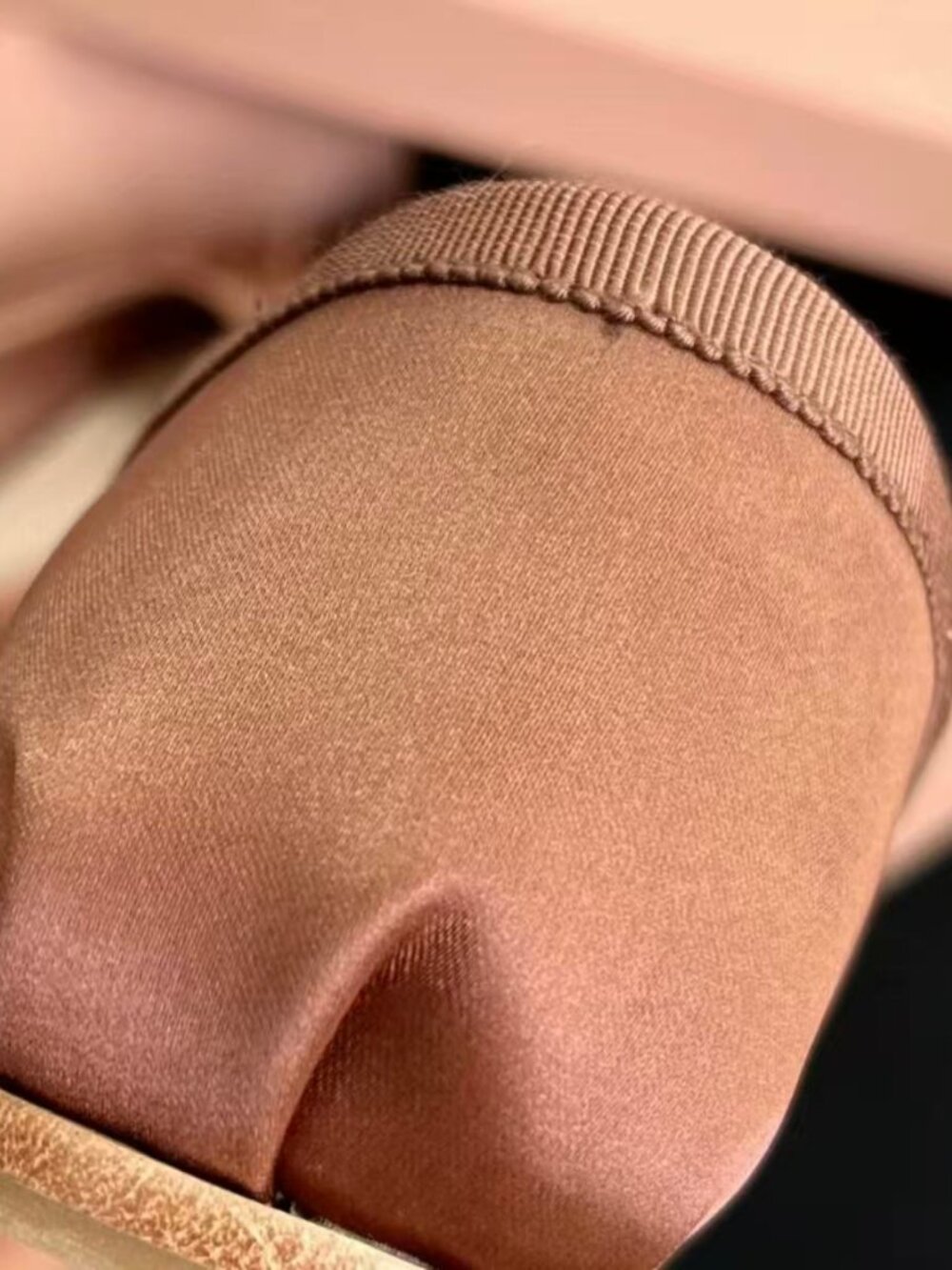 Miu Miu Mauve Satin Bow Logo Strap Mary Jane Ballet Flats - Picture 6 of 6